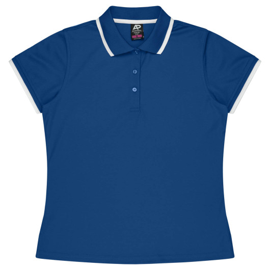 Northbridge Womens Polos Royal White